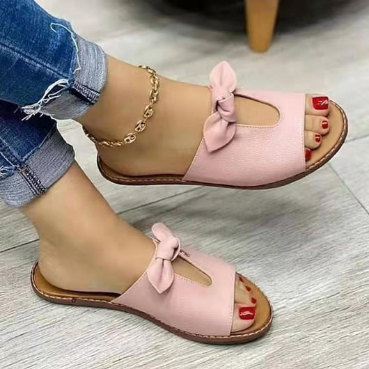 Sandalias Grandes con Moño - Punta Abierta Cómoda para Mujer - Image 11