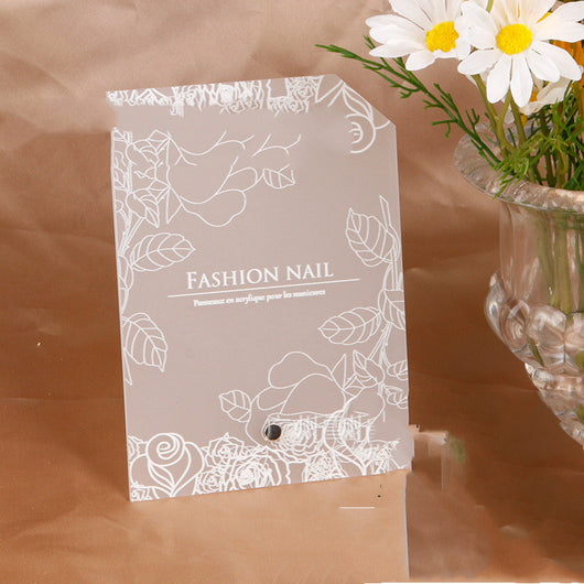 Tablero Exhibidor de Diseños de Uñas Estampadas con Rosas - Image 10