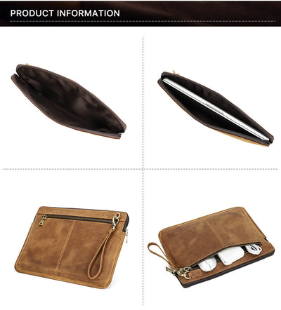 Funda Protectora para Laptop en Cuero Crazy Horse - Maletín Portátil Elegante - Image 17