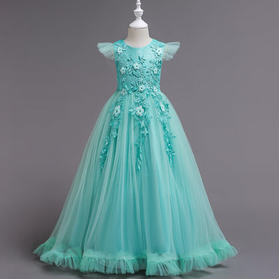 Vestido Elegante Infantil de Verano para Presentaciones de Piano - Image 12