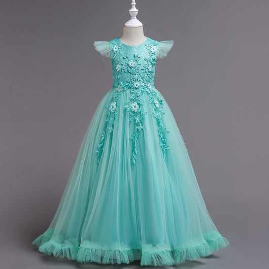 Vestido Elegante Infantil de Verano para Presentaciones de Piano - Image 12