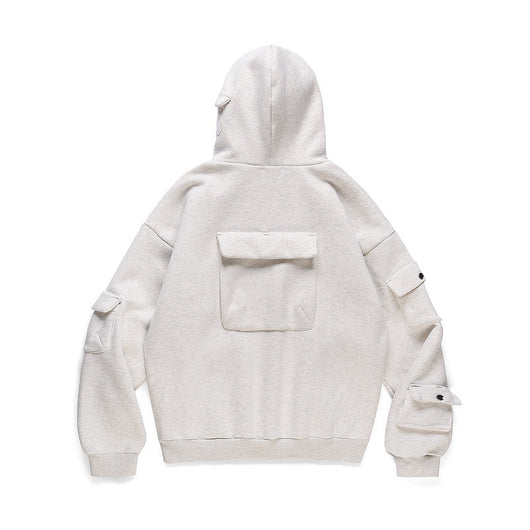Sudadera Oversized con Múltiples Bolsillos - Hoodie Pesado y Versátil - Image 9