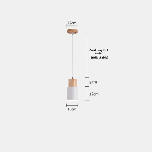 Lámpara de Techo Recta de Madera para Comedor y Sala de Estar - Image 10