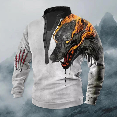 Playera 3D Calavera Lobo con Estampado Digital para Hombre - Image 8