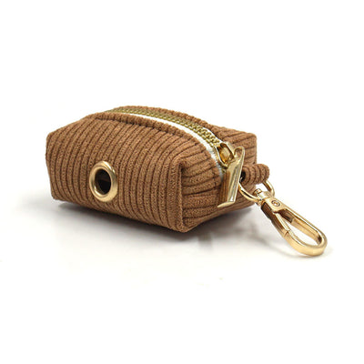 Brown corduroy pet harness with gold-colored metal quick-release buckle and D-rings, shown on a white background. - Image 19