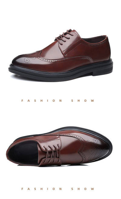 Zapatos de Cuero Oxford Estilo Británico para Hombre - Elegancia Profesional - Image 9