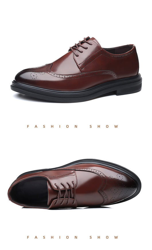 Zapatos de Cuero Oxford Estilo Británico para Hombre - Elegancia Profesional - Image 9