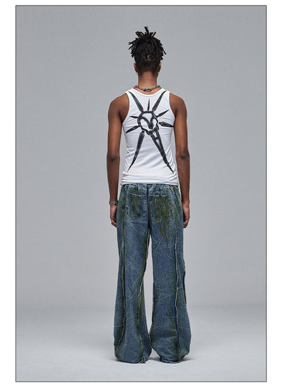 Jeans Anchos Desgastados Estilo Industrial American Street - Image 17