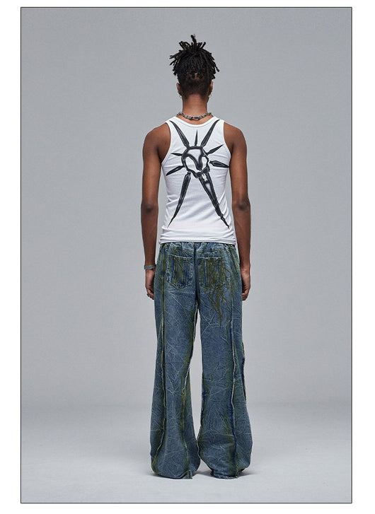 Jeans Anchos Desgastados Estilo Industrial American Street - Image 17