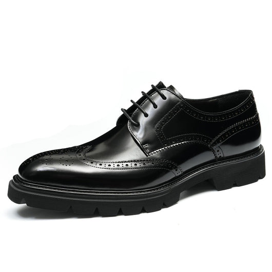 Zapatos de Cuero Grabado Estilo Business Casual Británico - Image 5