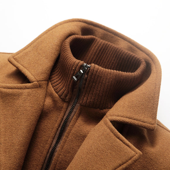 Abrigo de Lana para Hombre Otoño Invierno - Cuello Solapa Premium