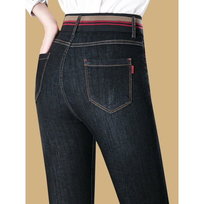 Pantalones Vaqueros Térmicos con Cintura Elástica para Otoño e Invierno - Image 6