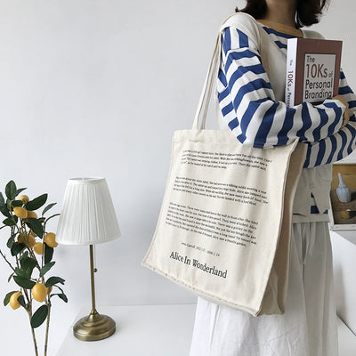 Bolsa de Lona para Mujer con Estampado de Cuento de Hadas - Bolsa de Compras Diaria - Image 8