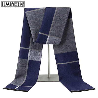 Bufanda de Cachemira Cuadros Hombre Estilo Europeo para Otoño e Invierno - Image 7