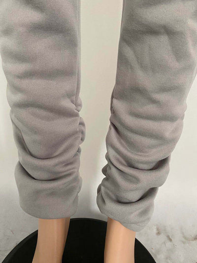 Pantalones Casuales Gruesos con Efecto Apilado para Mujer - Image 26