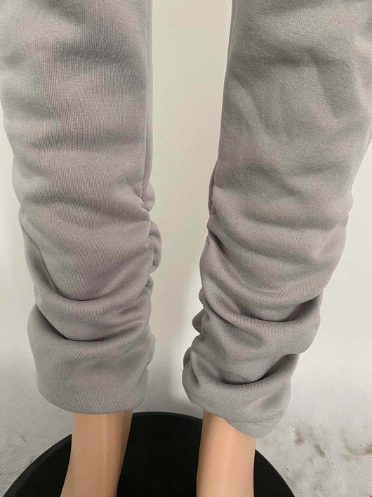 Pantalones Casuales Gruesos con Efecto Apilado para Mujer - Image 26