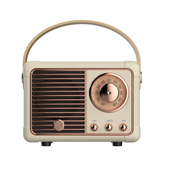 Parlante Bluetooth Retro Portátil - Sonido Inalámbrico para Móvil y Computadora