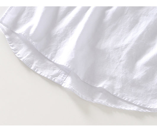 Camisa de Lino Casual con Cuello Mao para Hombre - Image 16