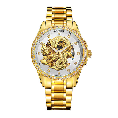 Reloj para Hombre con Dragón Dorado en Relieve - Image 3