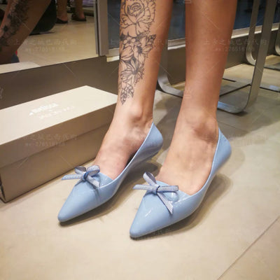 Sandalias de Gelatina con Mariposa para Mujer Punta Fina