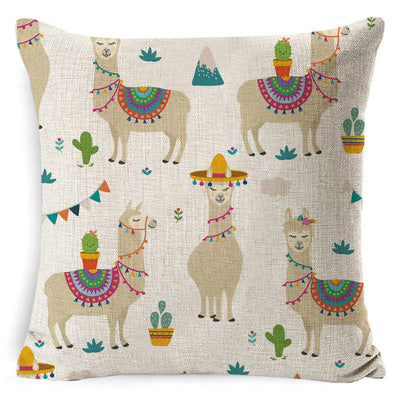 Funda de Cojín Cuadrada con Estampado de Alpaca - Image 5