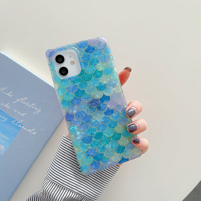Funda Celular con Patrón Escama de Pez Electrochapada y Borde Recto - Image 14