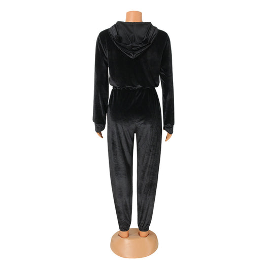 Jumpsuit Largo de Terciopelo Suelto para Mujer - Image 20
