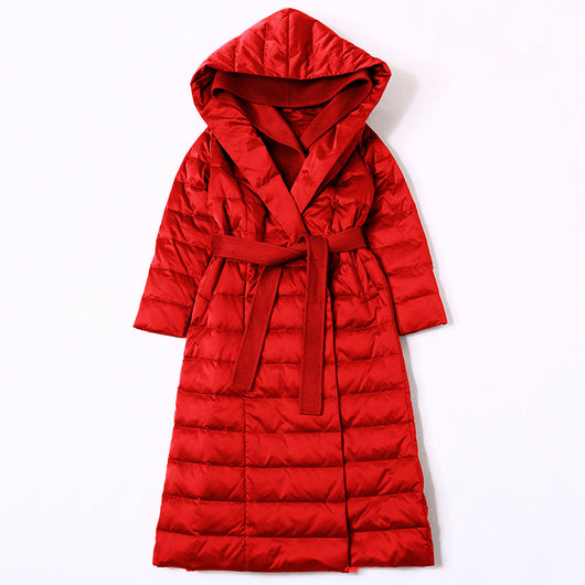 Chaqueta Acolchada con Capucha y Parches de Encaje para Mujer - Image 5