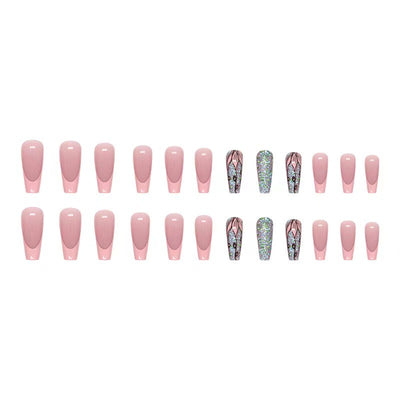 Uñas Francesas Medianas Elegantes - Diseño Europeo y Americano - Image 9
