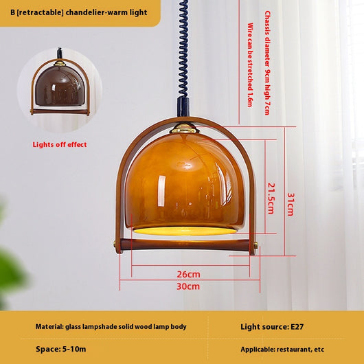Lámpara Colgante Retráctil Estilo Vintage Americano para Dormitorio - Image 7