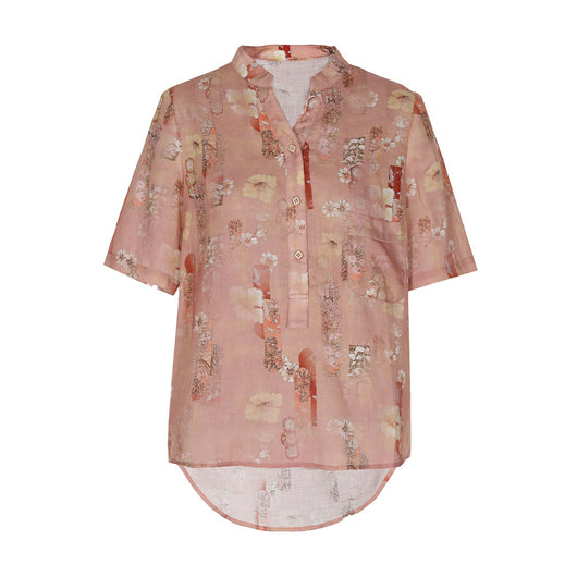 Blusa Casual Estampada Manga Media Cuello V para Mujer - Image 6
