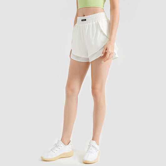 Shorts Deportivos Sueltos de Color Liso para Mujer - Image 2