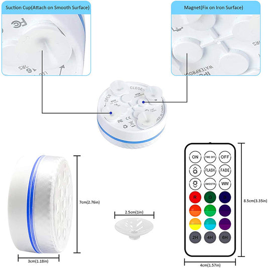 Linterna LED Subacuática con Control Remoto y Cambio de Color - Image 2