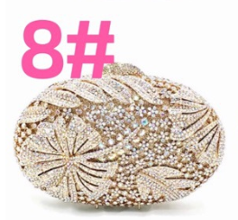 Conjunto Bolso de Noche Elegante con Diamantes y Temperamento de Celebridad - Image 8