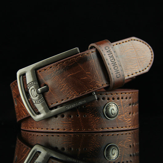 Cinturón Denim Casual para Hombre con Remaches Decorativos - Image 4