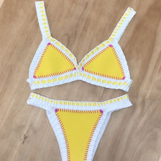 Bikini Deportivo con Cierre de Gancho Ajustable y Abertura Lateral