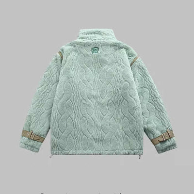 Abrigo Retro de Lana de Cordero y Algodón para Hombre y Mujer - Image 5
