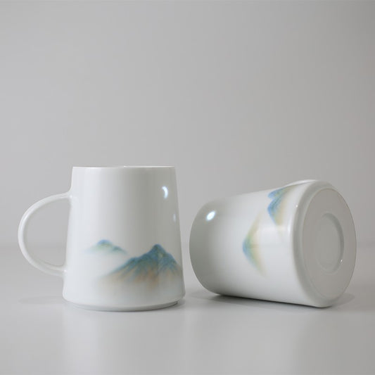 Taza Cerámica Río y Montaña Verde - Image 2