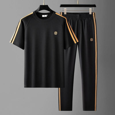 Conjunto Casual de Verano para Hombre con Playera Lisa de Manga Corta - Image 4
