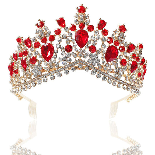 Corona Nupcial Barroca con Cristales Brillantes para Novia Elegante - Image 12