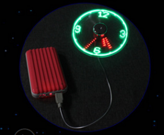 Ventilador USB Mini Flexible con Reloj LED y Luz Ajustable - Image 10
