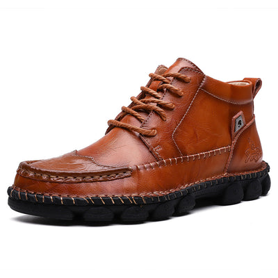 Botas Altas de Trabajo en Cuero - Zapatos Versátiles para Hombre - Image 11