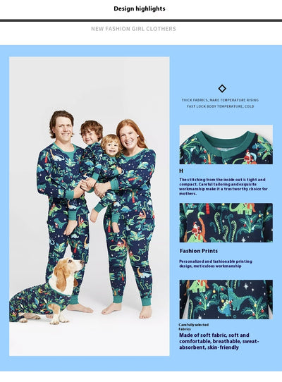 Pijamas Familiares de Algodón con Estampado Perro - Conjunto Papá, Mamá e Hijo - Image 10