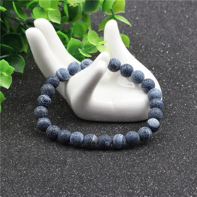 Pulsera de Granito Desgastado para Hombre - Estilo Europeo y Americano con Cuentas - Image 6