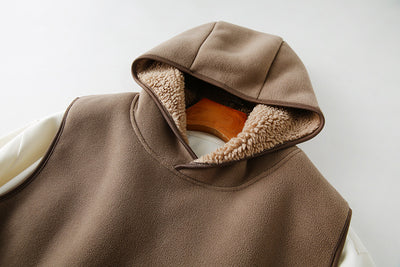 Chaleco Acolchado con Capucha y Botones Laterales - Diseño Reversible de Terciopelo - Image 14