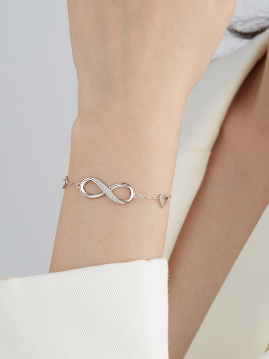 Pulsera de Plata Esterlina 925 con Símbolo de Infinito '8' para Mujer - Image 11