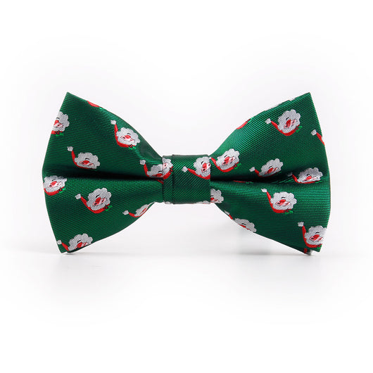 Corbata de Moño Navideño con Patrón de Árbol y Copos de Nieve - Image 12