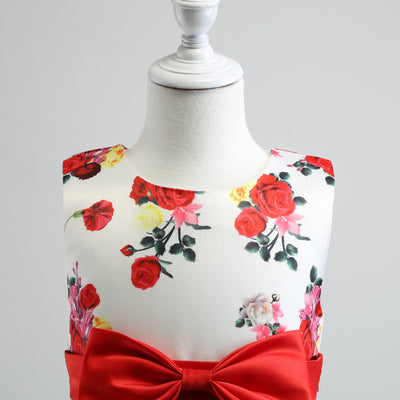 Vestido Infantil con Estampado Irregular y Lazo Festivo - Image 41