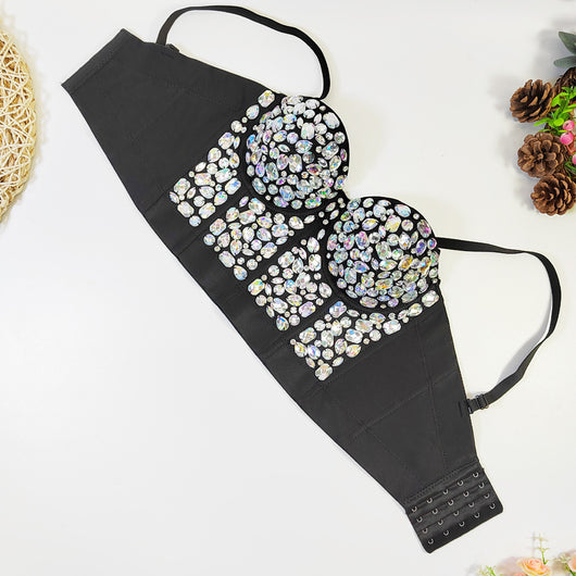Top Corto Beaded con Diamantes - Estilo Hot Girl Elegante - Image 19