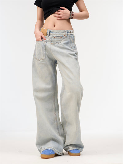Jeans Retro Holgados Lavados en Tonos Claros para Mujer - Image 10